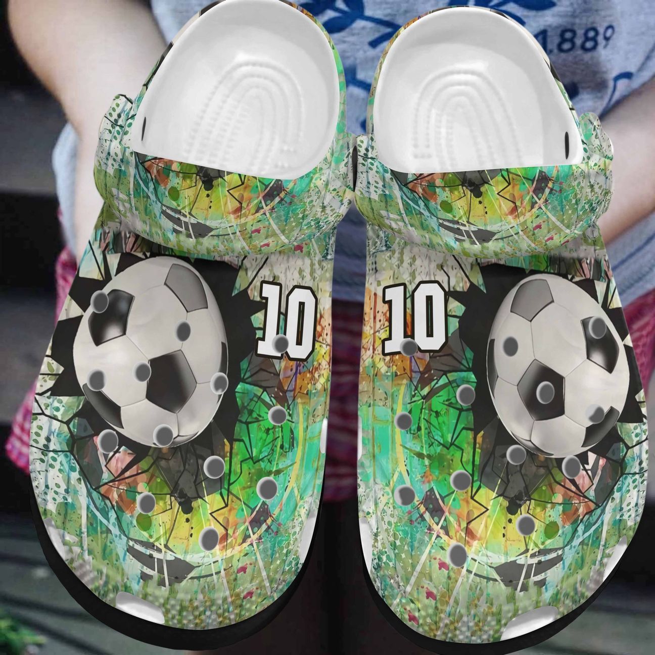 Soccer Personalized Clog, Custom Name, Text, Color, Number Fashion Style For Women, Men, Kid, Print 3D Be The Best