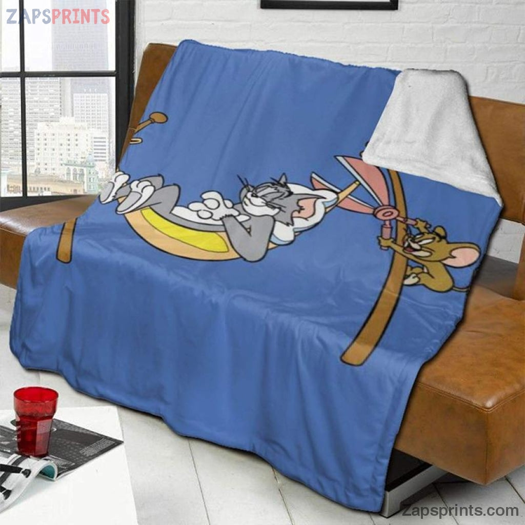 Tom And Jerry Movie Jerry Tease Cartoon Blanket