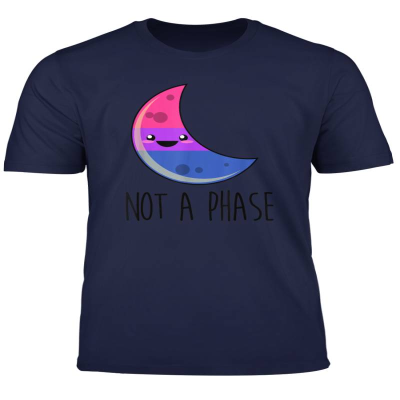 Not A Phase Bisexual Lgbtq Bi Pride Flag Moon Kawaii Cute T Shirt