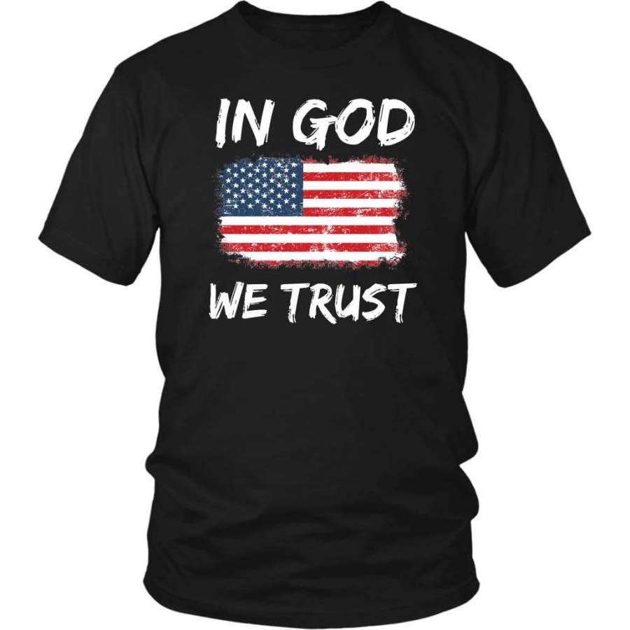 In God we trust  American flag t-shirt