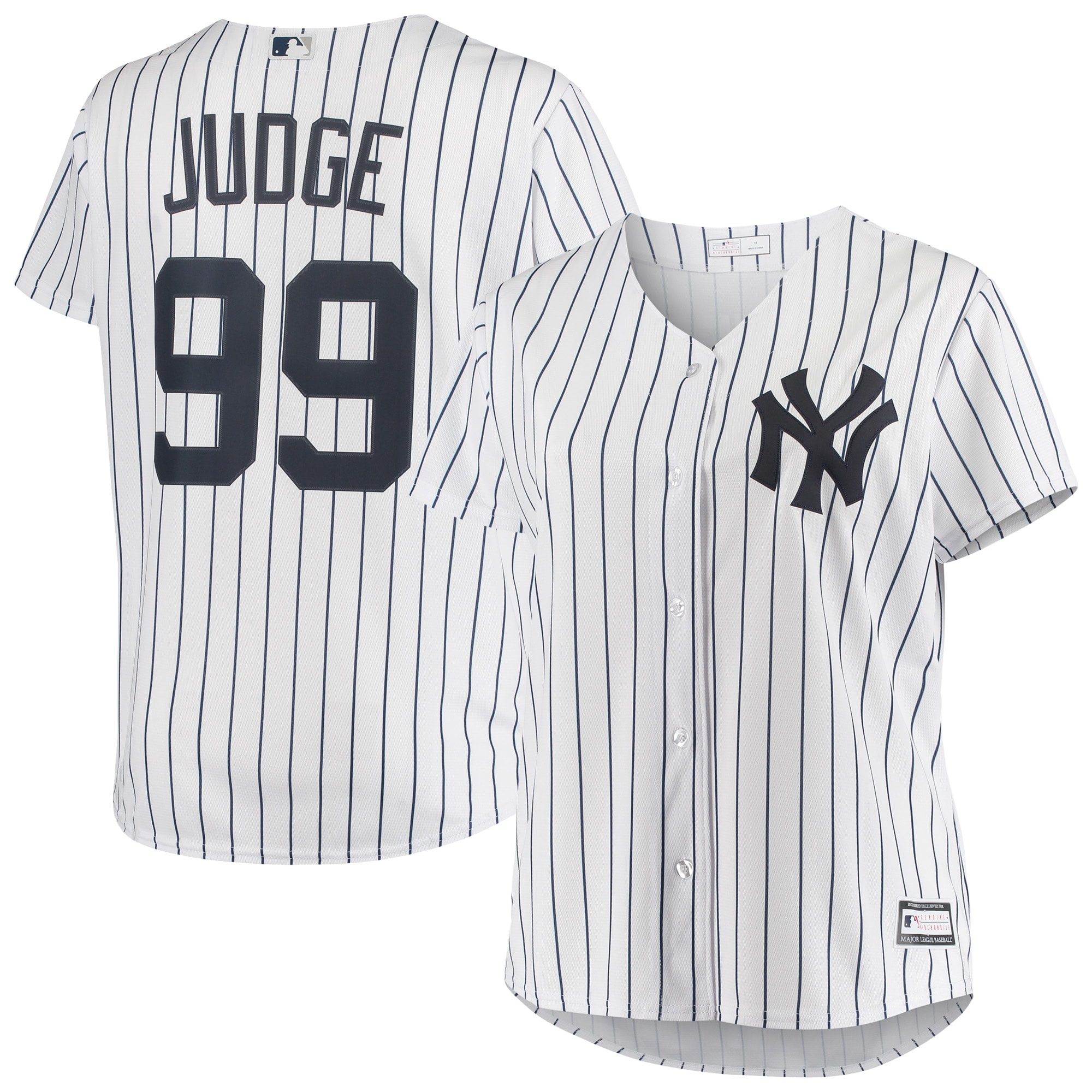 Women’s New York Yankees Aaron Judge White Plus Size Player Jersey