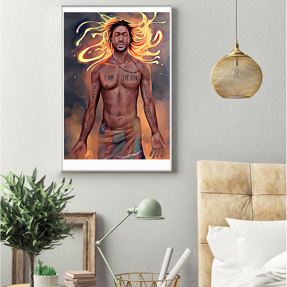 Black American Canvas Art Awesome Black Poster Art Print Black Girl Pride Black Man Delightful Living Room Bedroom Bathroom Home Decoration