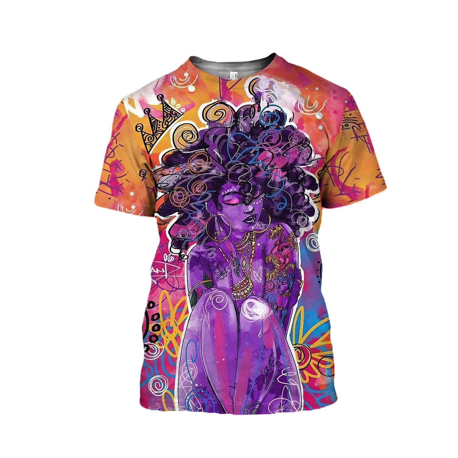 Melaninful Girl All-Over Printed Shirt