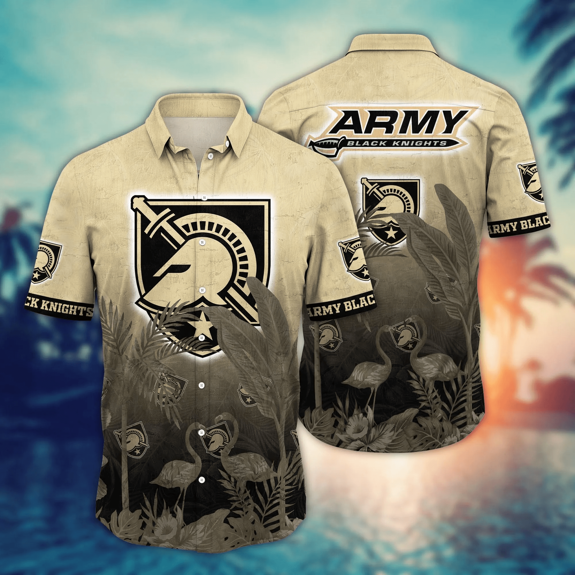 Army Black Knights NCAA Hawaiian Shirt Beach Daystime Aloha Shirt