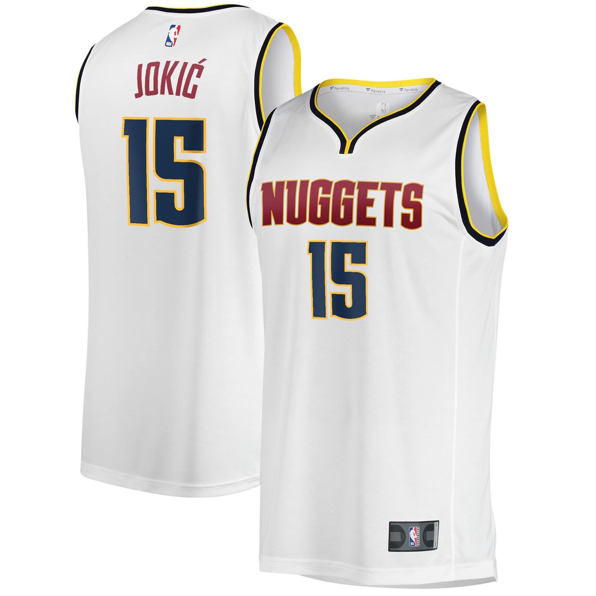 Nikola Jokic Denver Nuggets Branded Youth Fast Break Player Jersey – Association Edition – White