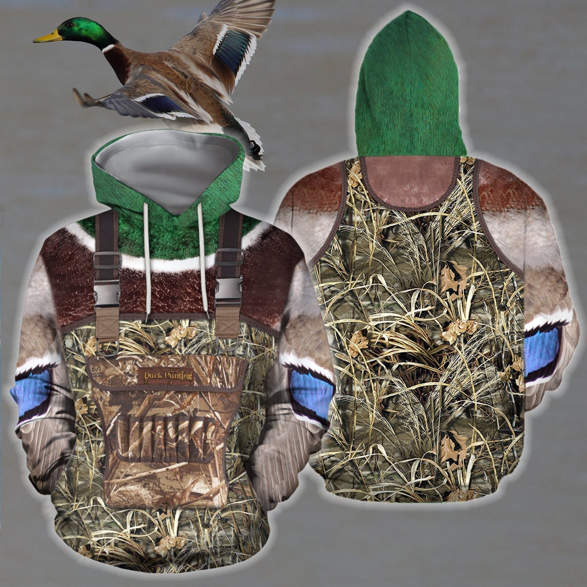 3D All Over Printed Duck Hunting Camo Outfit Cover