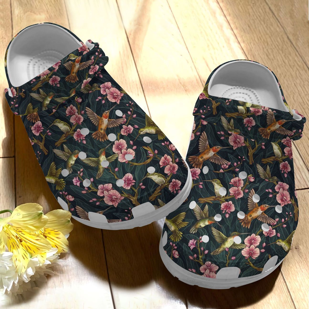 Hummingbird Personalized Clog, Custom Name, Text Colorful Hummingbird, Fashion Style For Women, Men, Kid, Print 3D