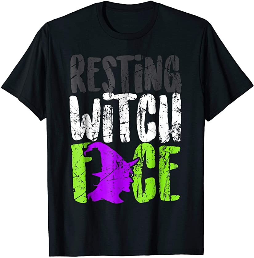 Resting Witch Face Halloween Candy Treats T-Shirt