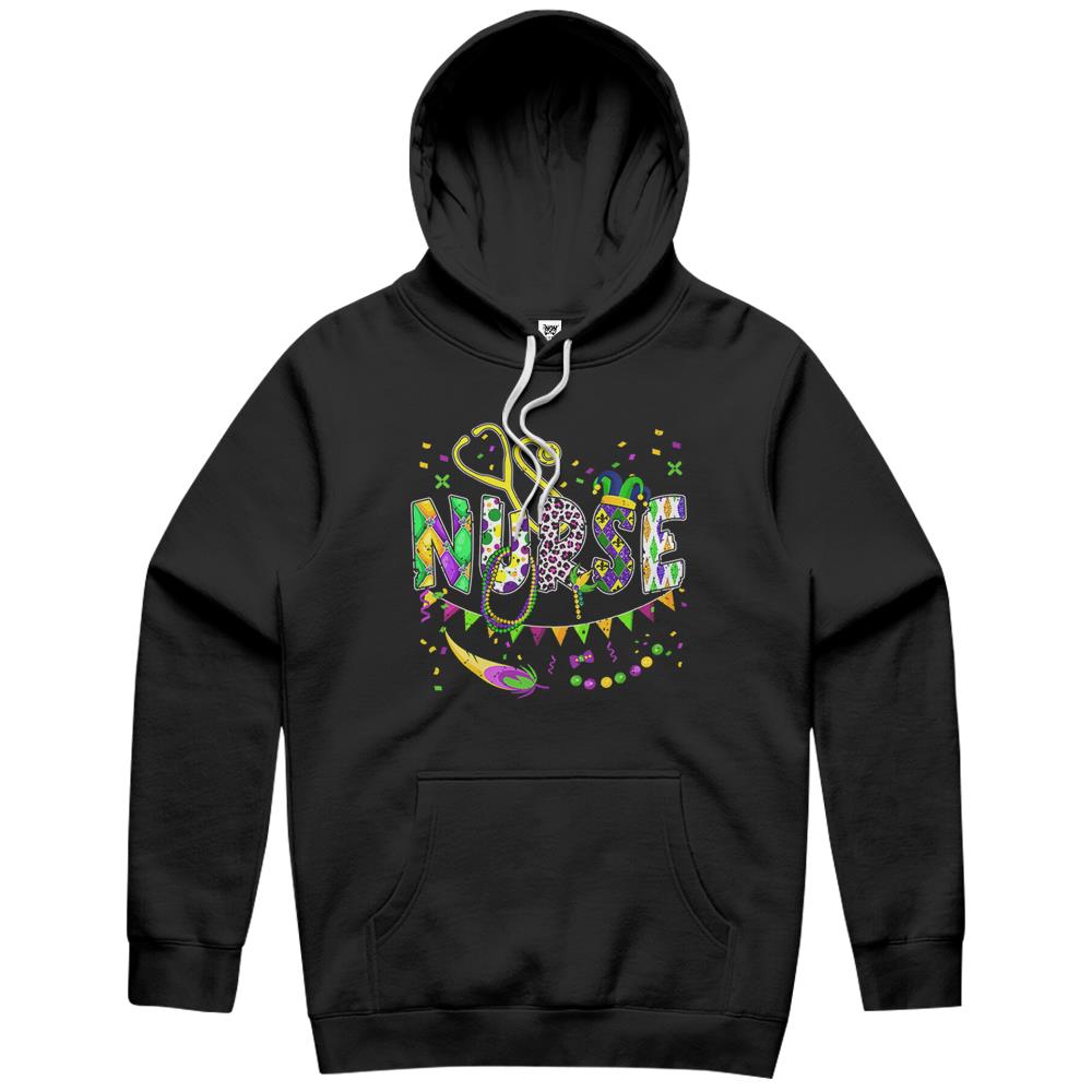 Nurse Mardi Gras Leopard Festival Party Lover Apparel Hoodie