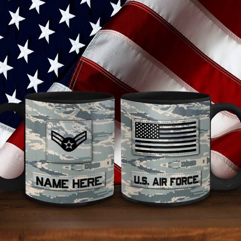 Air Force Mug Personalized Name And Rank US Air Force