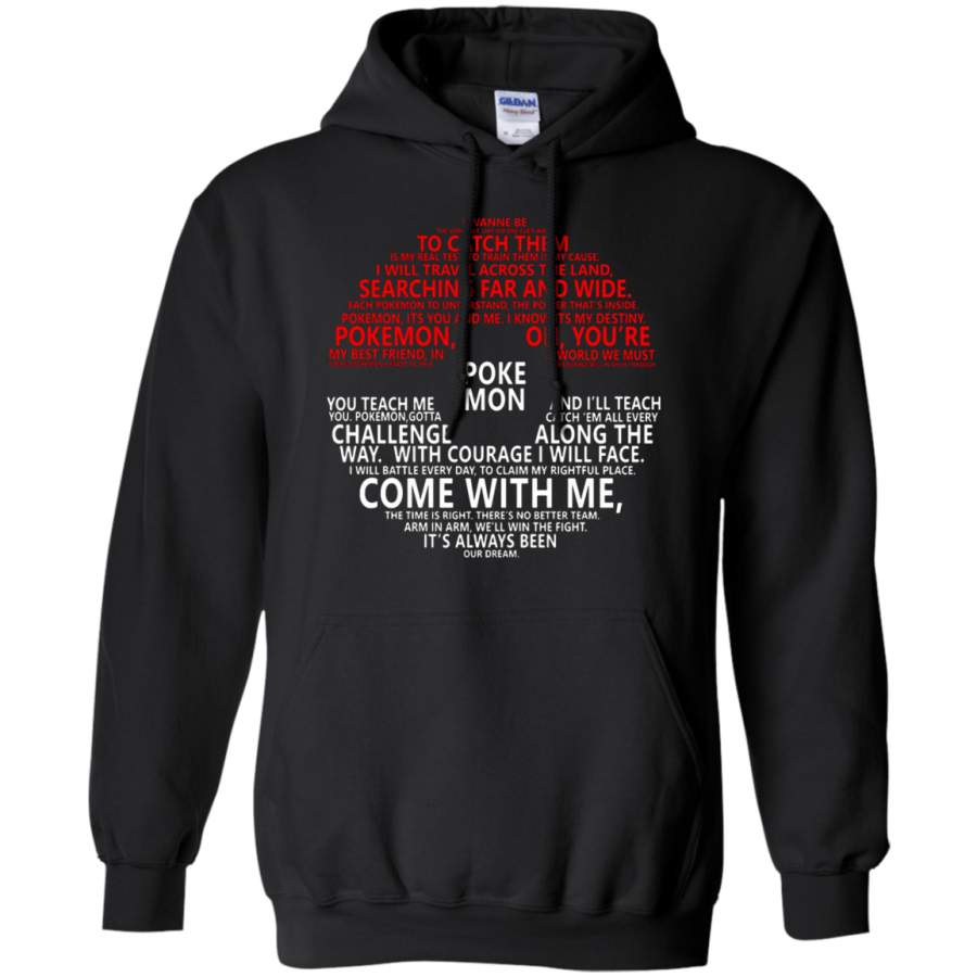 AGR Come With Me Catch Them All Pokemon Hoodie