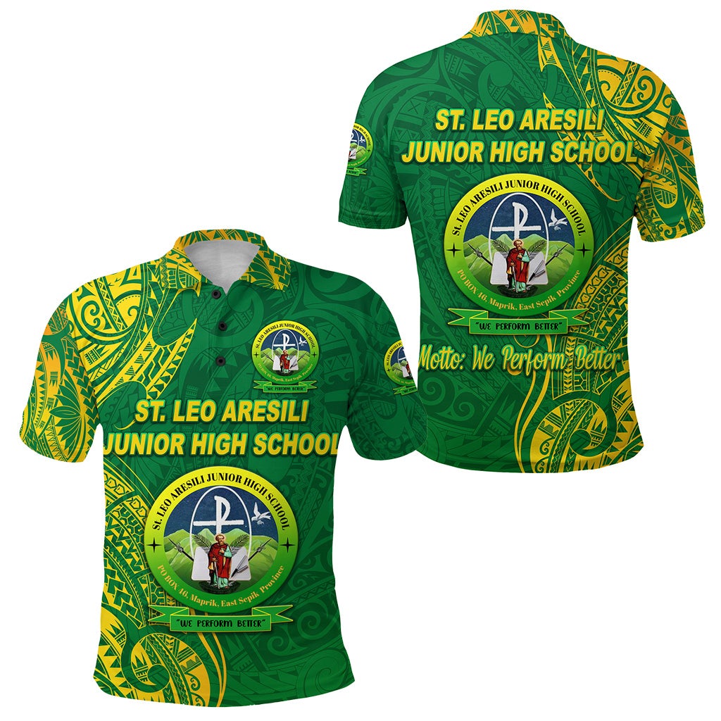 St. Leo Aresili Junior High School Polo Shirt Original Style Lt8