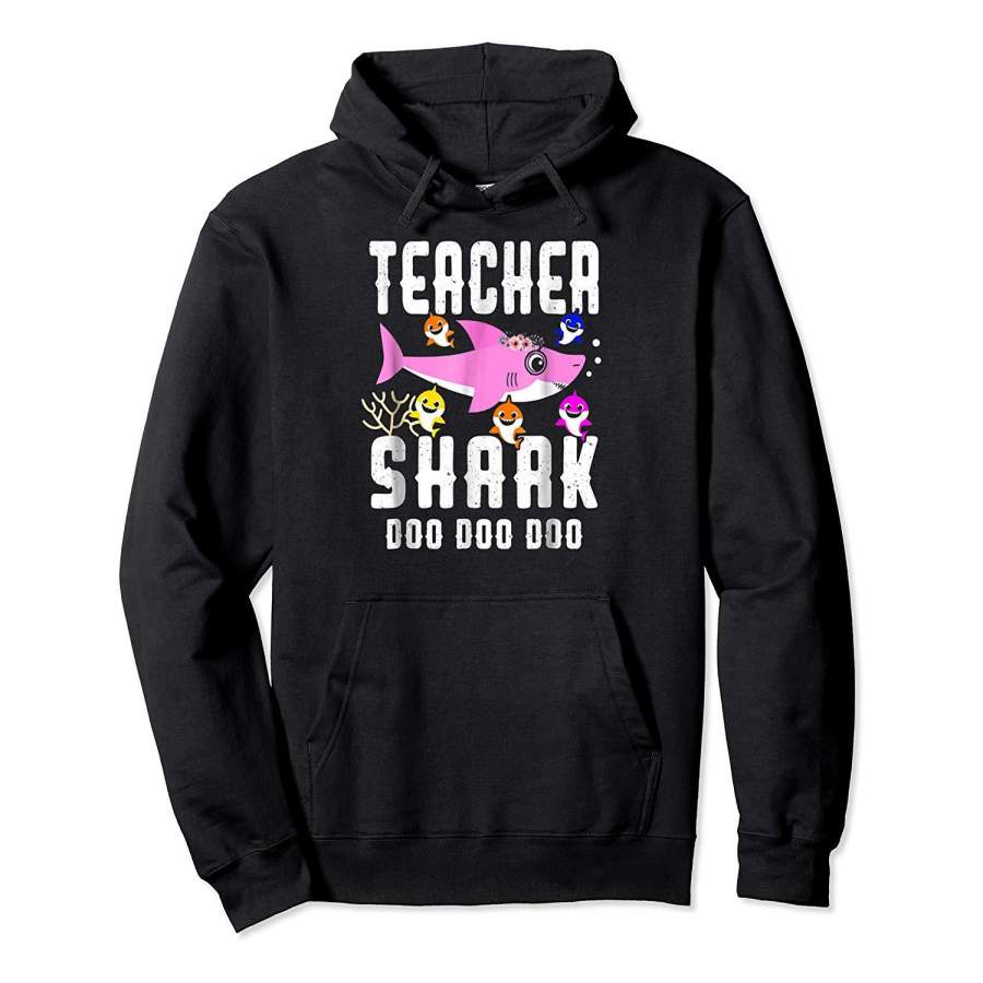 Teacher Shark Funny Shark Lover Gift Idea Hoodie Premium Tee