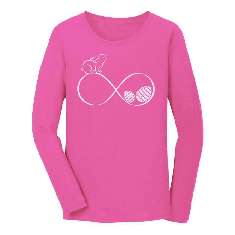 Infinity Easter Bunny & Eggs Women Long Sleeve T-Shirt