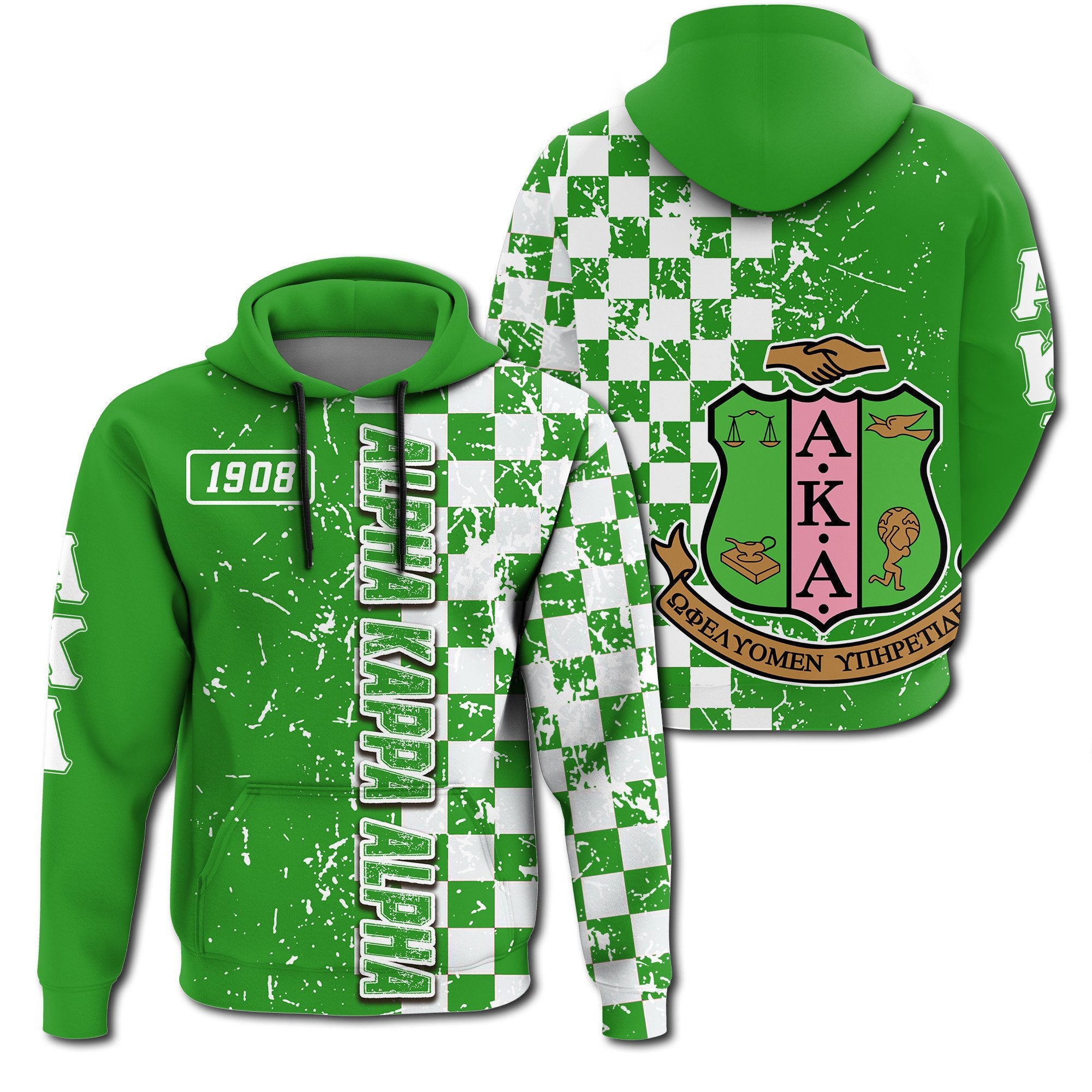 Wonder Print Hoodie – Alpha Kappa Alpha Caro Style Hoodie