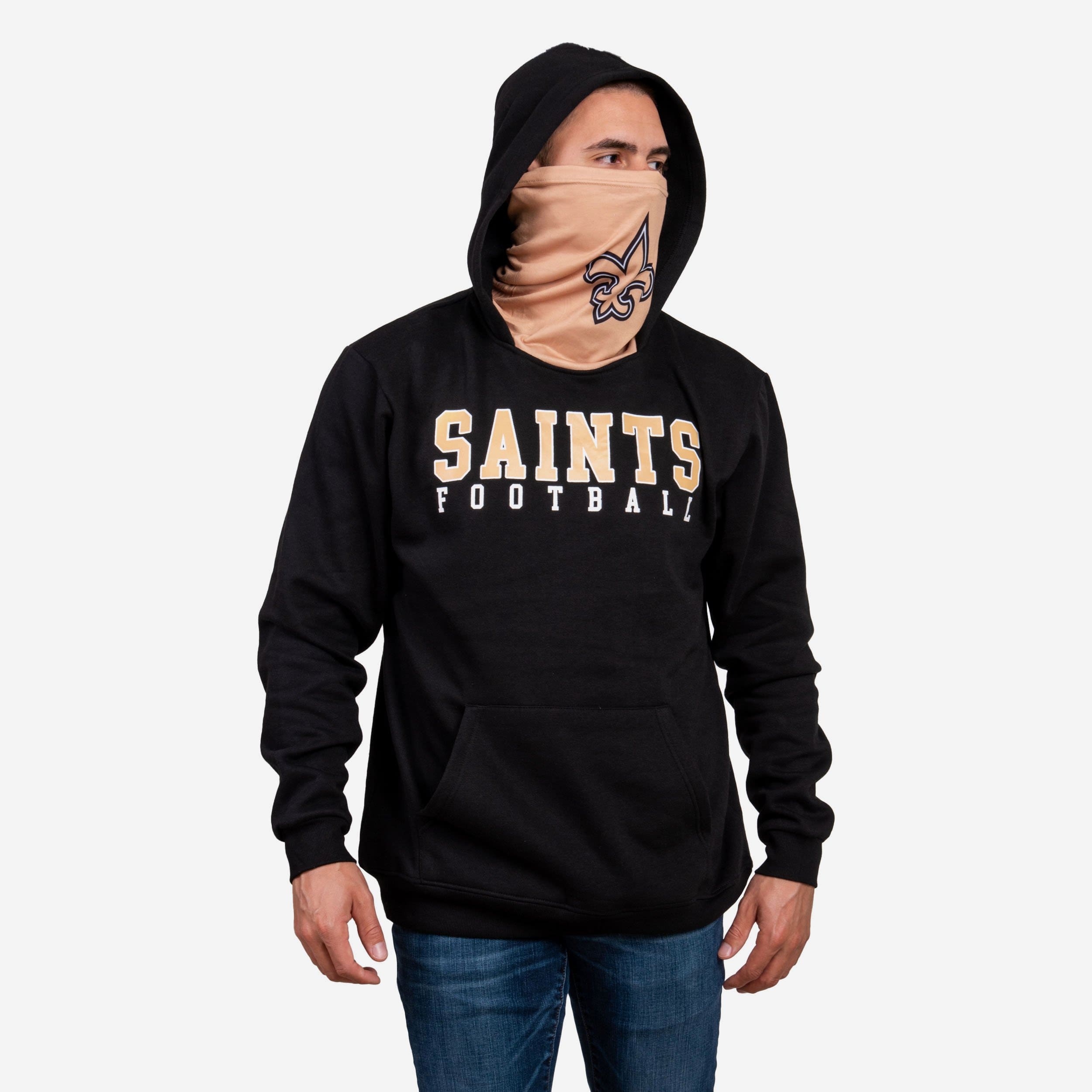 New Orleans Saints Solid Gaiter Hoodie