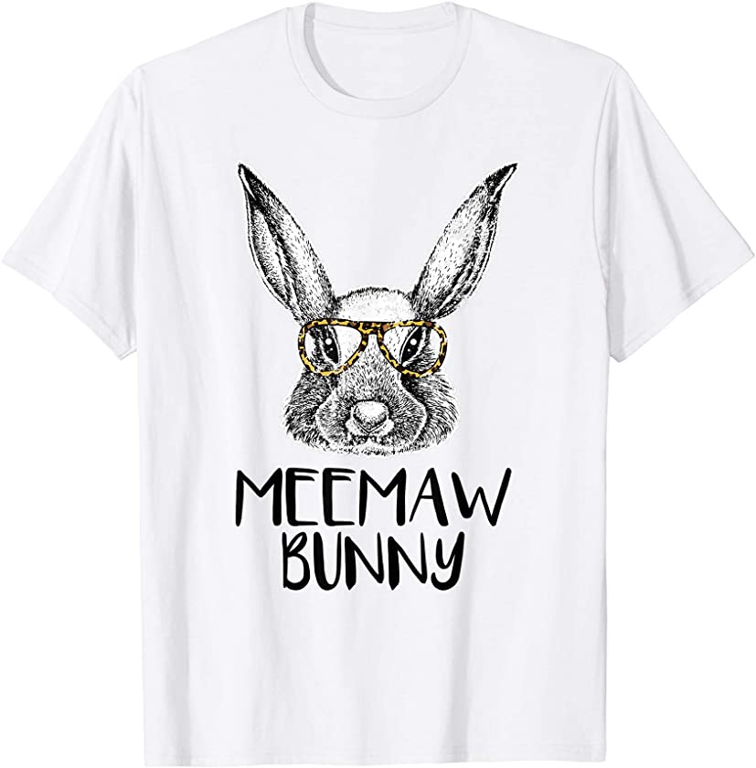 Meemaw Bunny Funny Matching Easter Bunny Egg Hunting T-Shirt