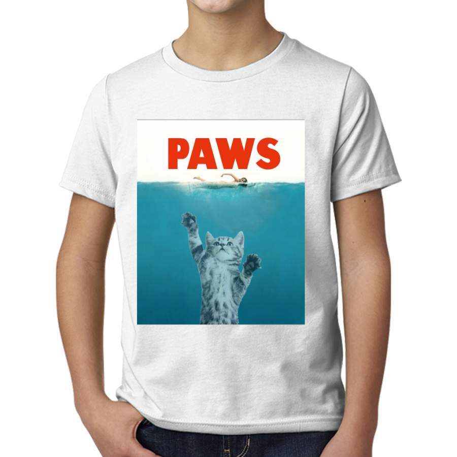 Paws – Cat Kitten Meow Parody T Shirt Young T-Shirt