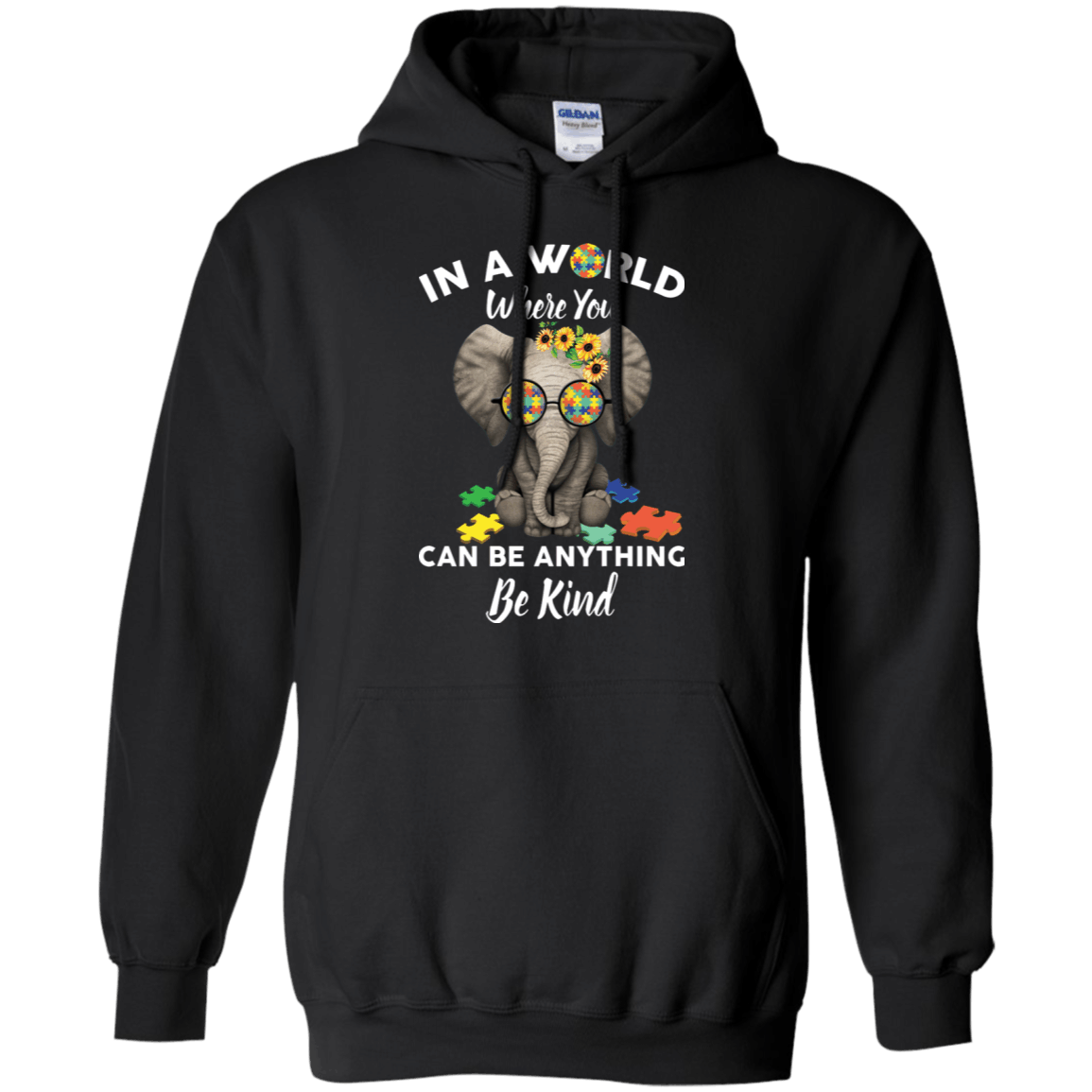 Autism Awareness Be Kind Baby Elephant Can Be Anything  Hoodie