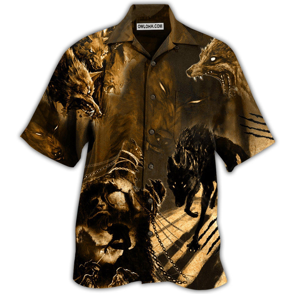 Wolf Darkness Scary – Hawaiian Shirt  – Owl Ohh