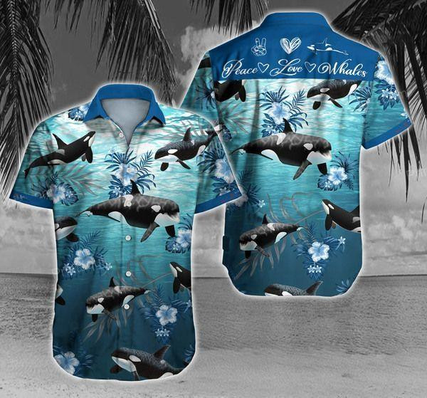 Peace Love Whale Ocean Hawaiian Shirt 131 Aloha Hawaii Shirts