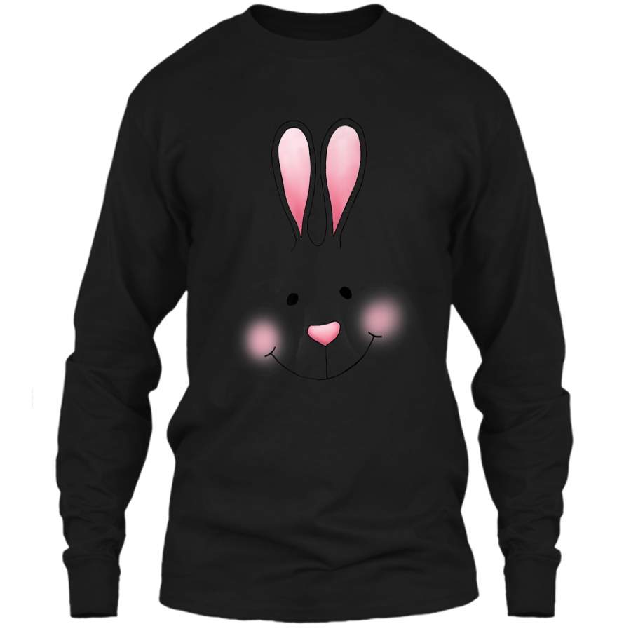 Bunny Face Cute Easter T-Shirt LS Ultra Cotton Tshirt