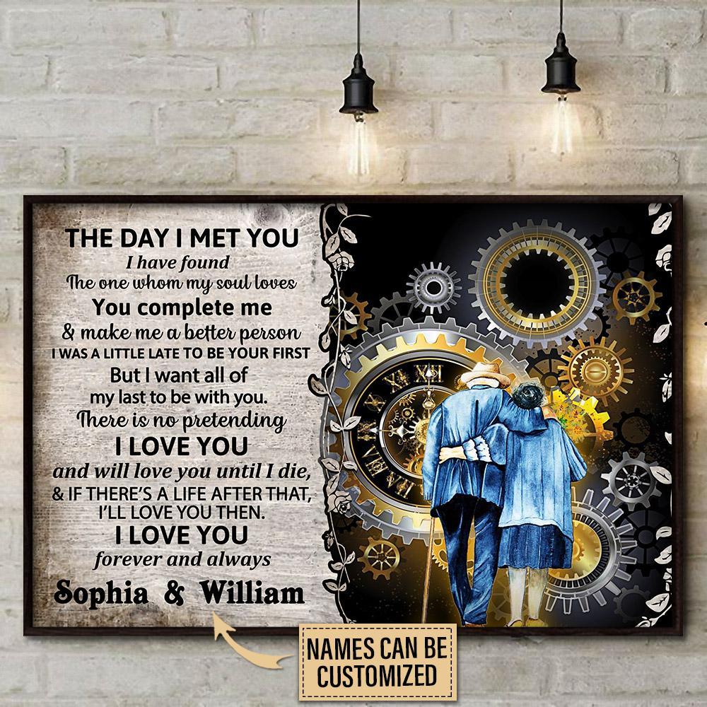 Aeticon Gifts Personalized Mechanic The Day I Met You Canvas Mom Dad Gift Home Decor