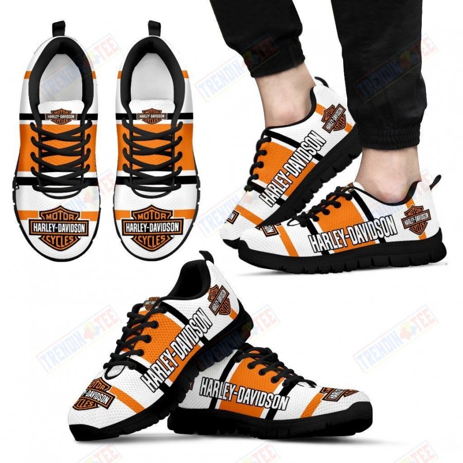 Harley Davidson Sneakers Mens Womens Motorcycle Lovers Custom Print Footwear Casual Riding Shoes TDT575