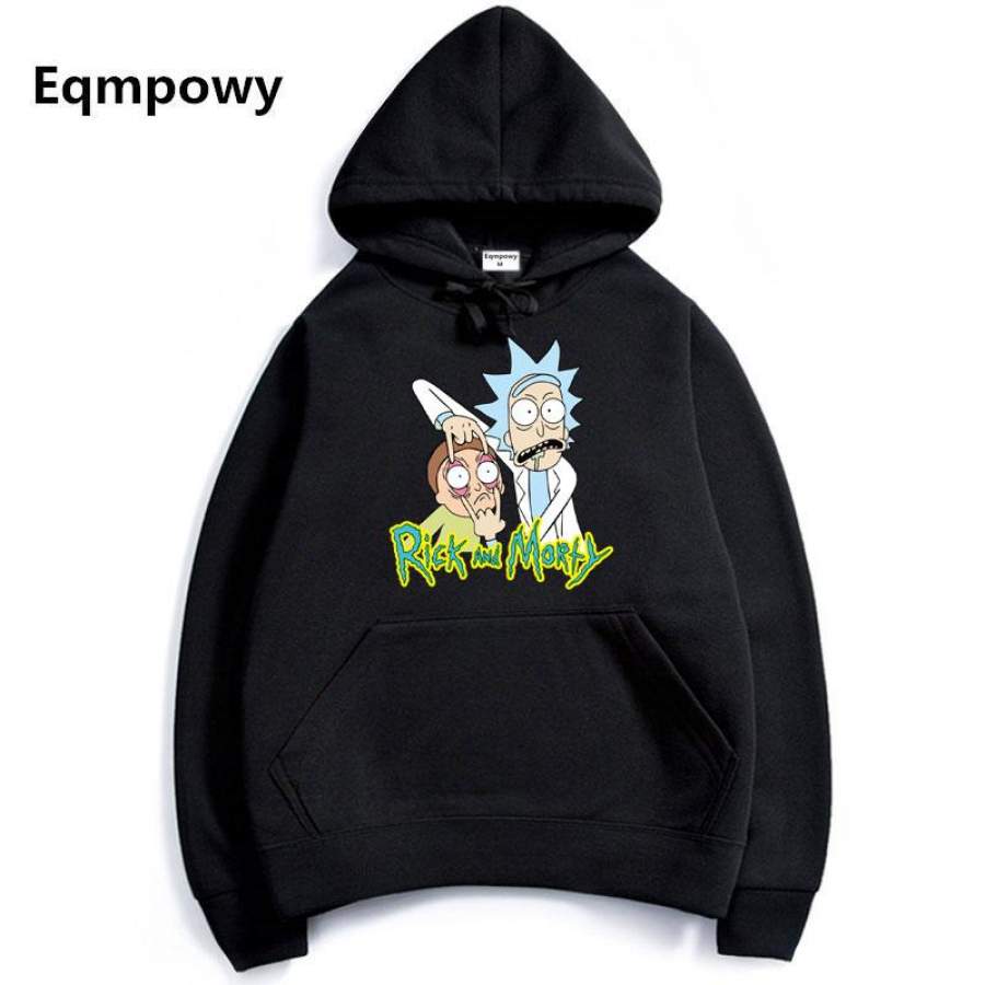 2017 Autumn hip hop Hoodies Men Fashion Cool Rick Morty Brand Pullover printing Turtleneck Sportswear Sweatshirt Tracksuits
