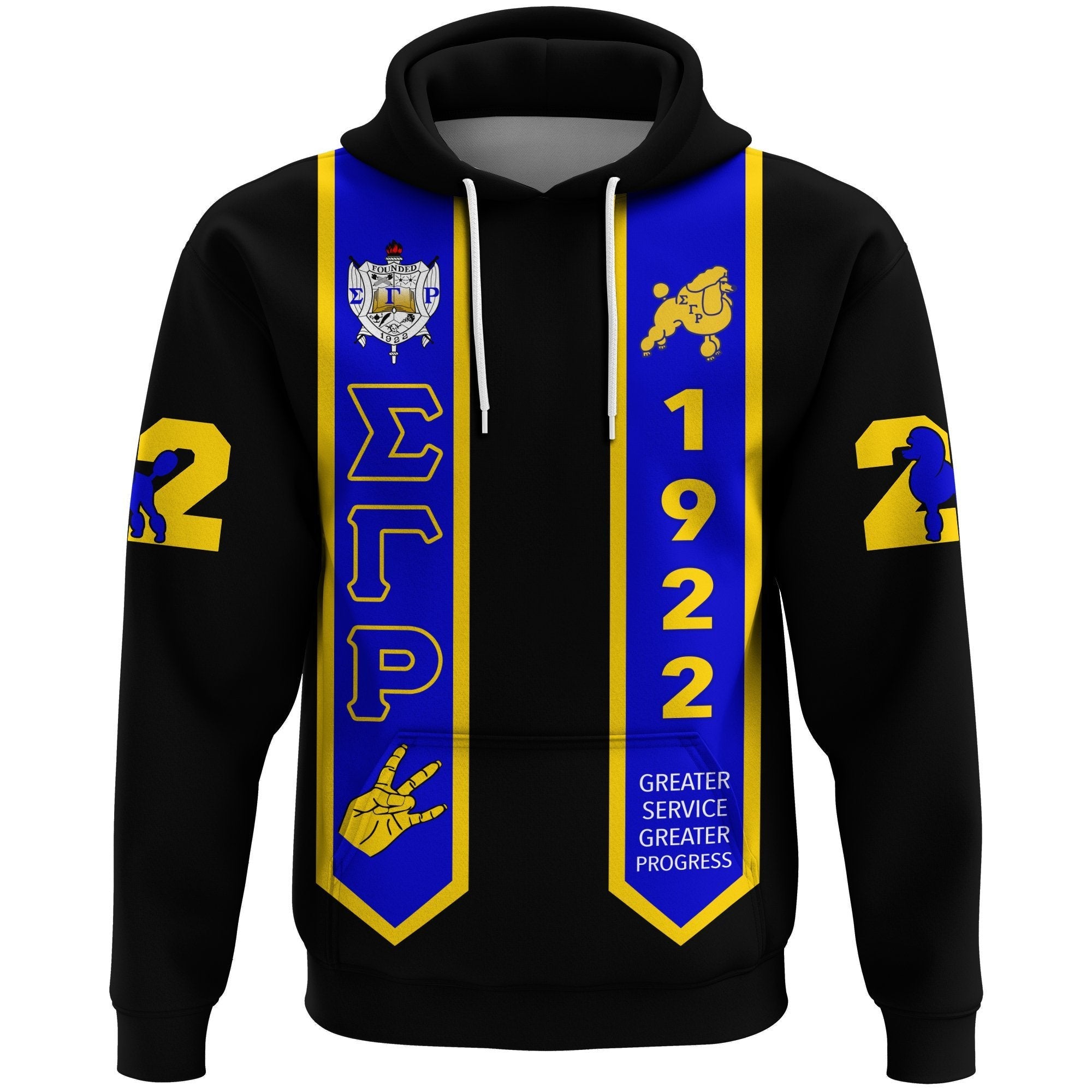 Sorority Hoodie – Sigma Gamma Rho Pullover Hoodie Graduation Stole Style