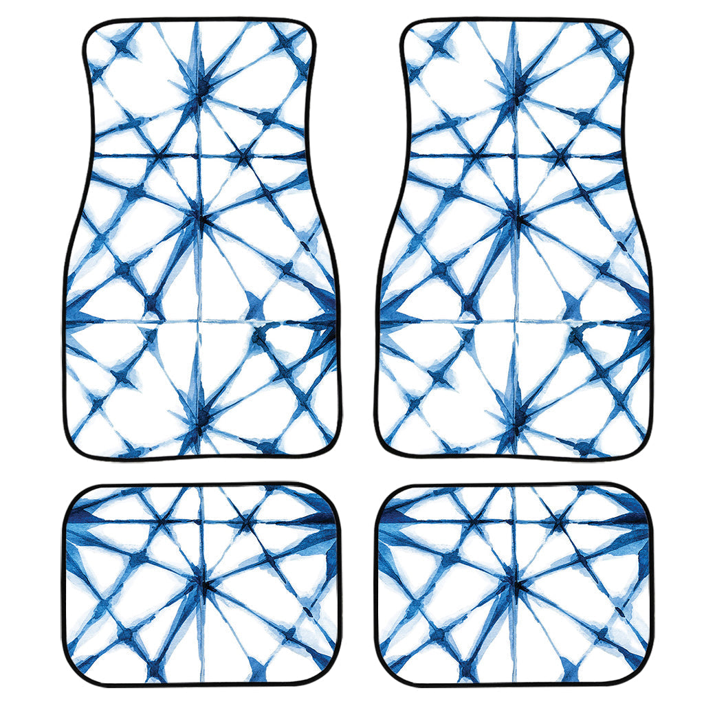 Watercolor Shibori Pattern Print Front And Back Car Floor Mats, Front Car Mat