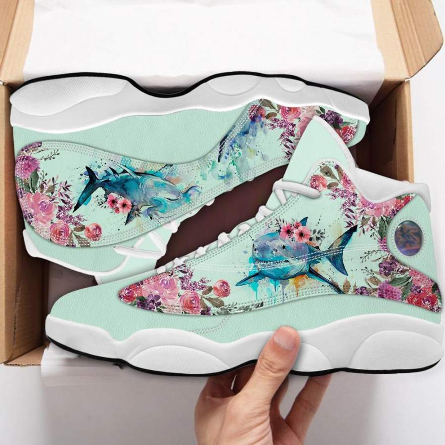 Shark Flower 3D printed Sneakers KDU