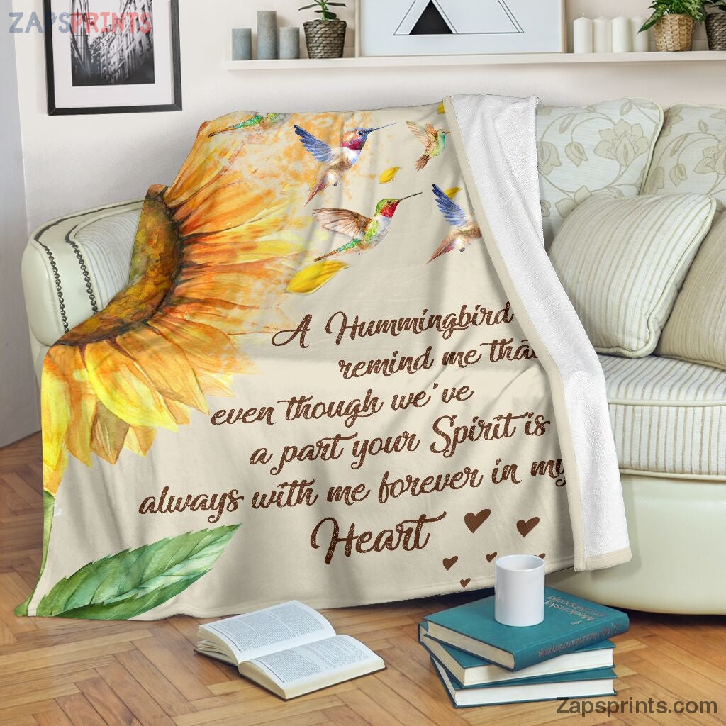 Hummingbird In My Heart Premium Blanket – Cool Gift Ideas