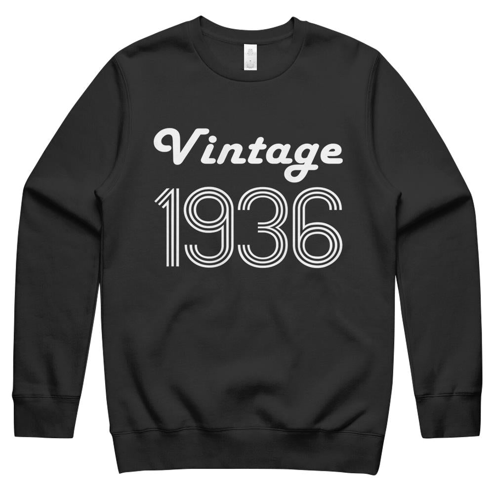 85th Birthday Gifts For Her Age 85 Year Old Mom Vintage 1936 Crewneck Sweatshirt