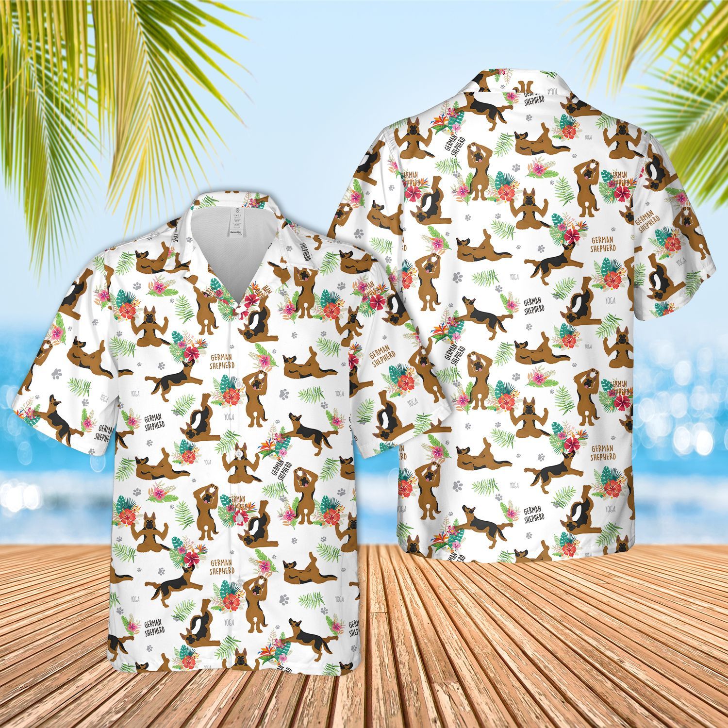 German Shepherd Dog Lovers Funny Gift Hawaiian Shirt Ha39887