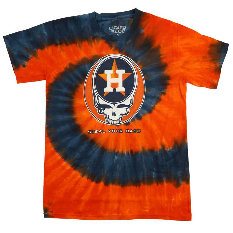 Houston Astros Steal Your Base Tie Dye T-Shirt