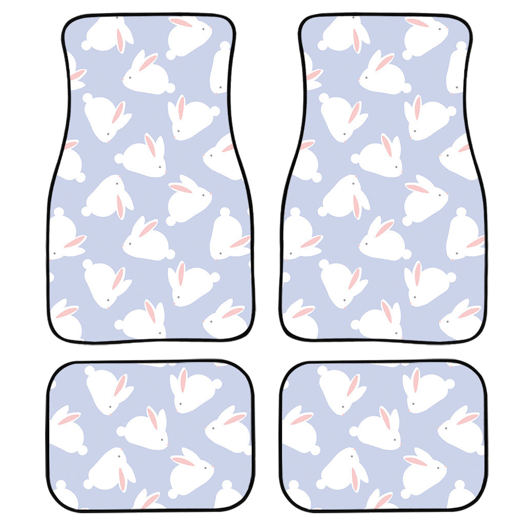 Mini Rabbit Pattern Print Front And Back Car Floor Mats, Front Car Mat