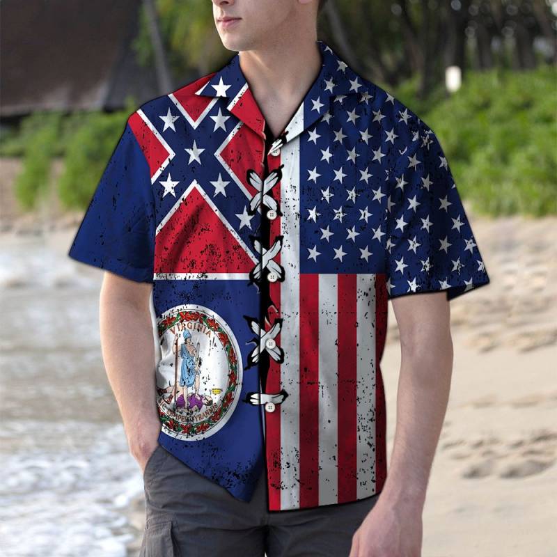 Virginia Confederate USA G5730- Hawaiian Shirt