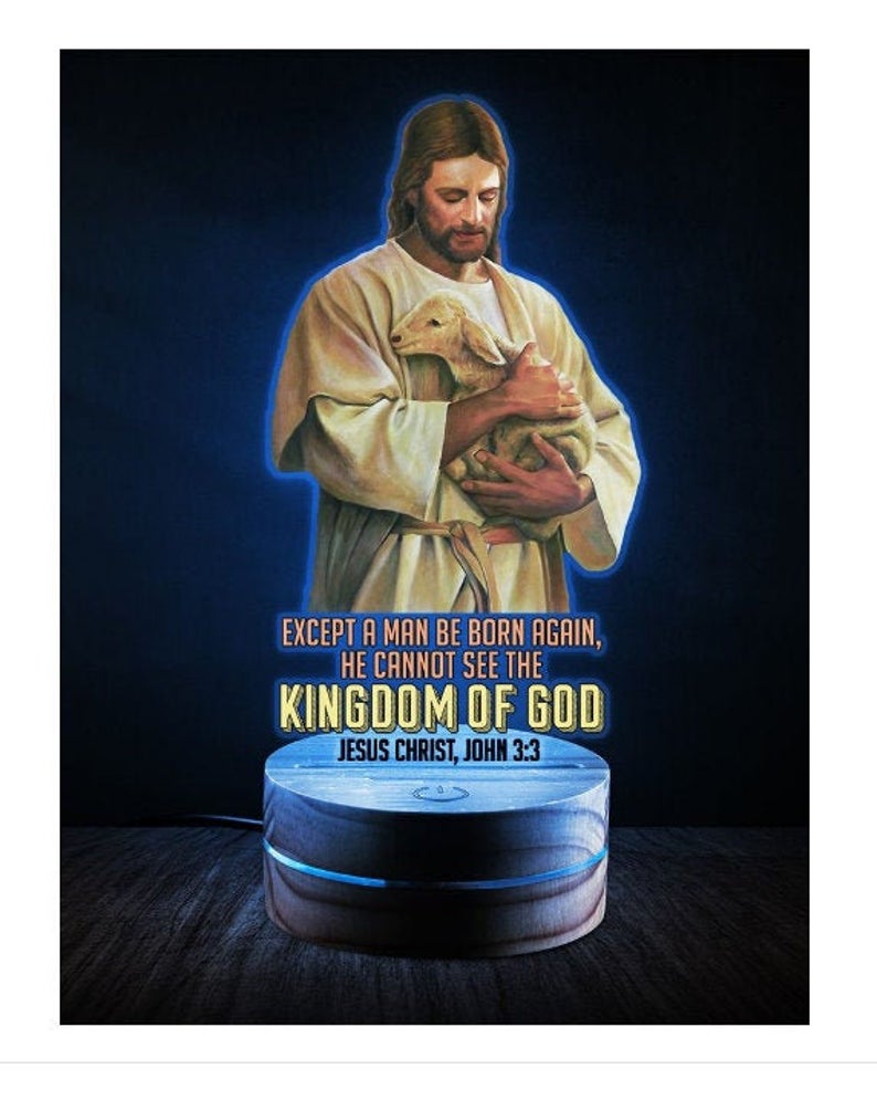 3D Jesus Christ Led Light Jesus Shepherd – 3D Night Light Home Decor