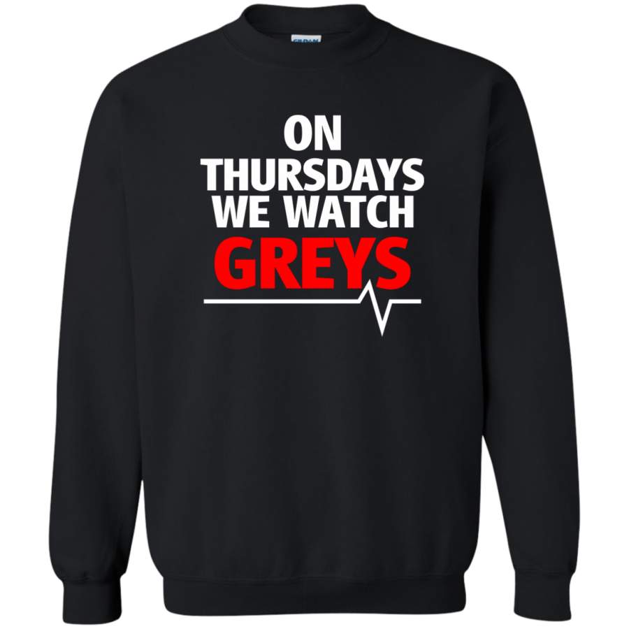 AGR On thursdays we watch greys Cool Crewneck Pullover Sweatshirt