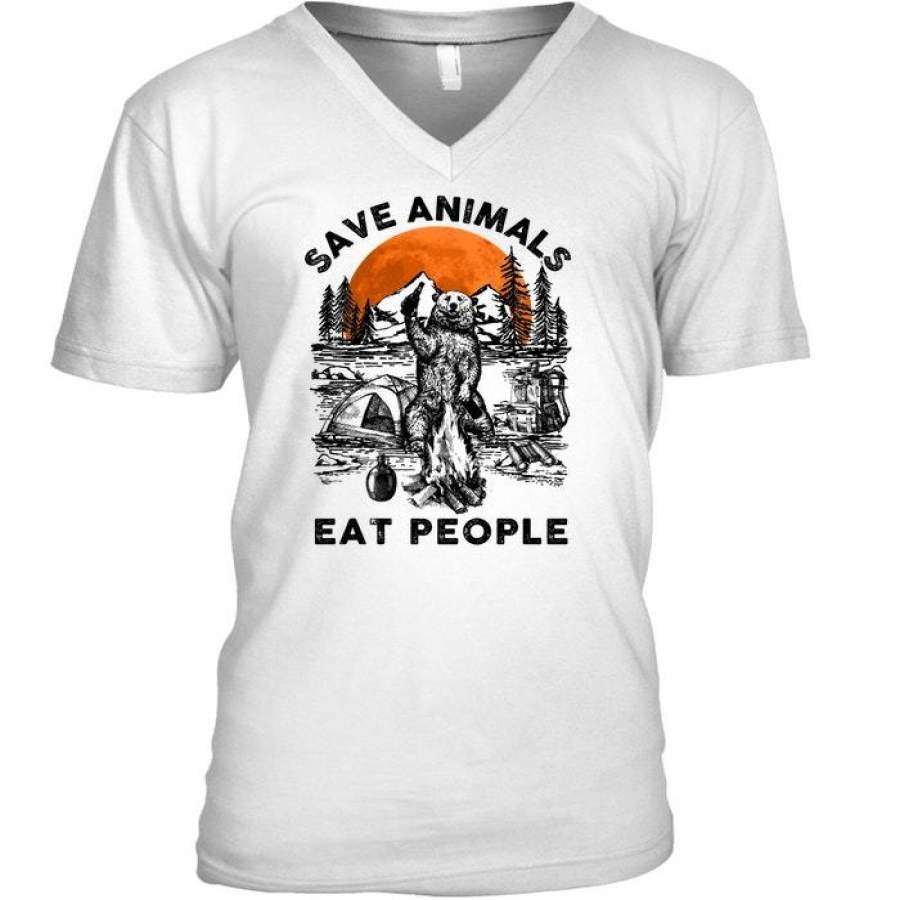 Save Animals Eat People Limited Classic T-Shirt Guys V-Neck