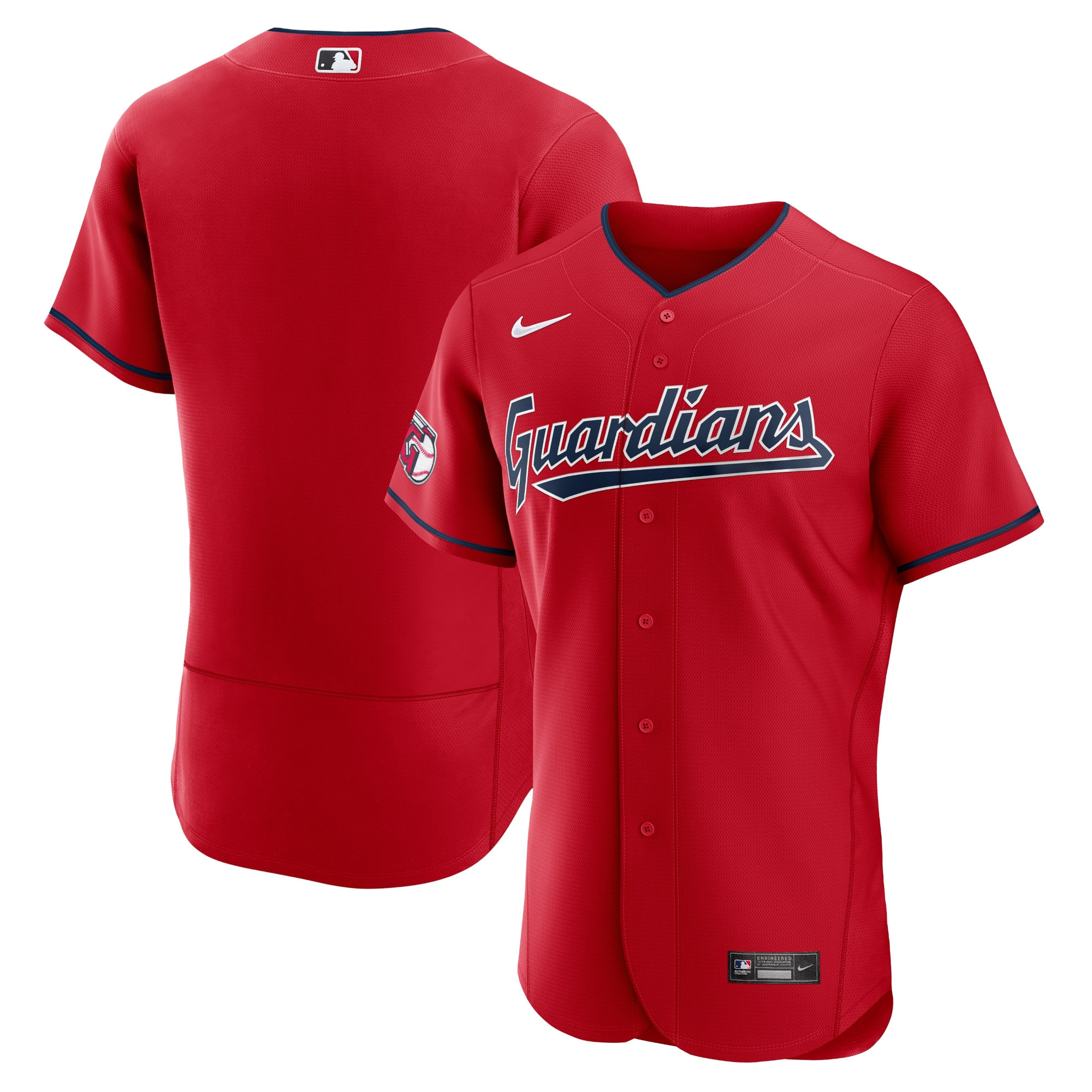 Cleveland Guardians Alternate Authentic Team Jersey Red MLB