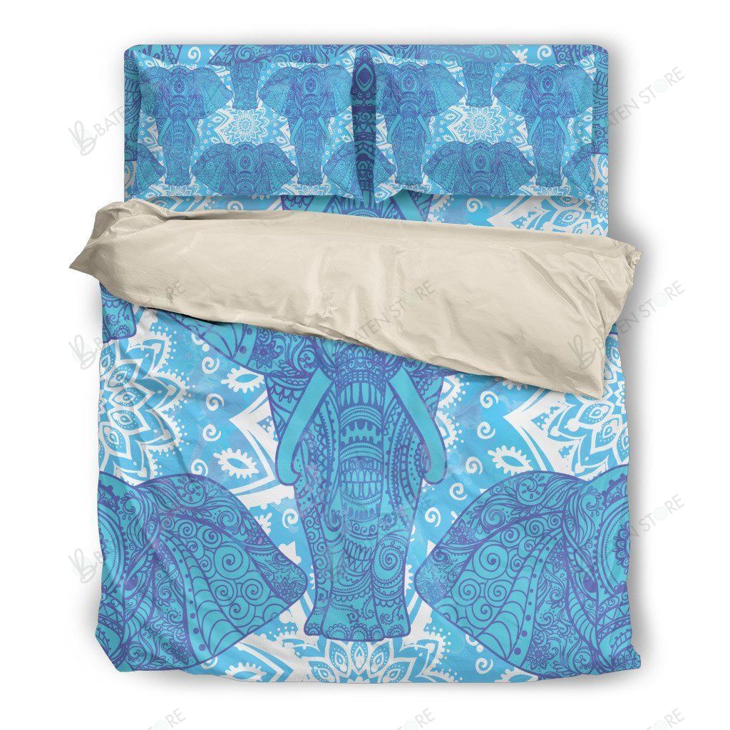 Blue Elephant Lovers 3D Bedding Set Bedroom Decor