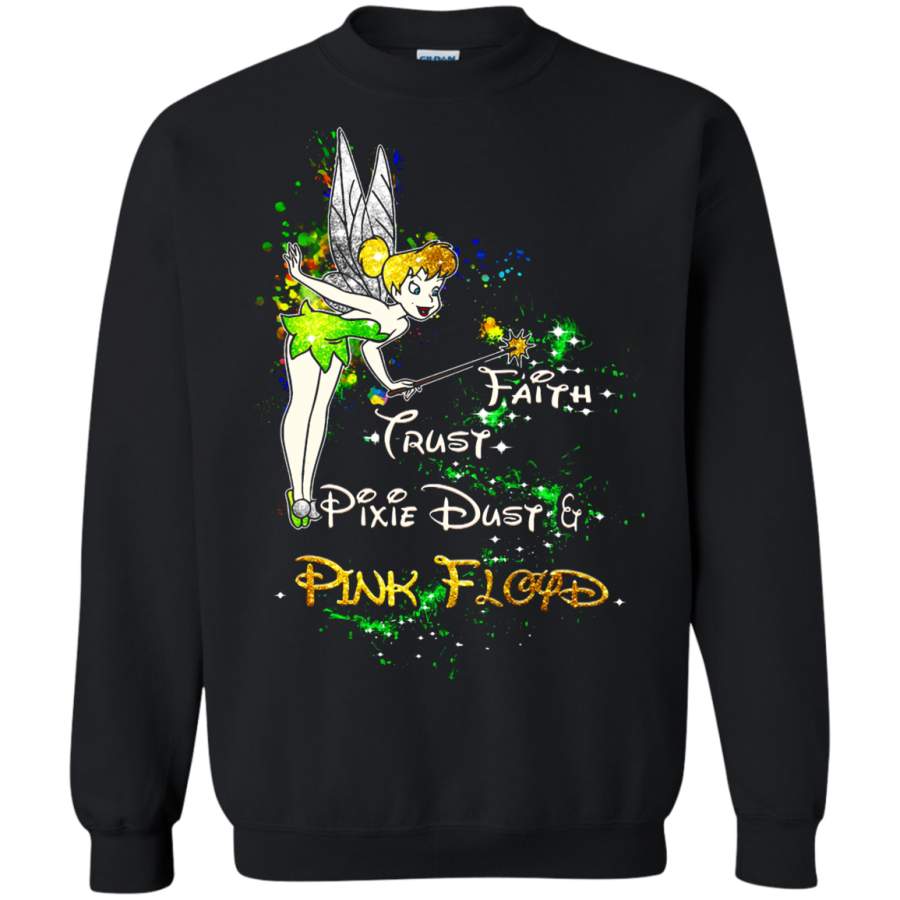 AGR Tinker Bell Faith Trust Pixie Dust And Pink Floyd Sweatshirt