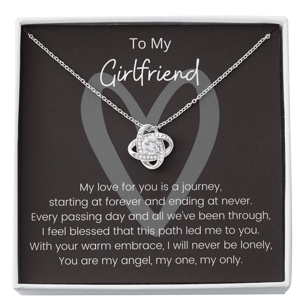 To My Girlfriend Love Knot Necklace