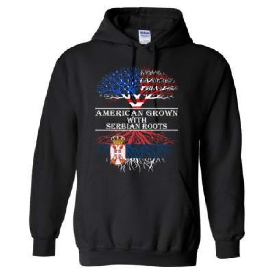 AGR American Grown With Serbian Roots – Heavy Blend™ Hooded Sweatshirt