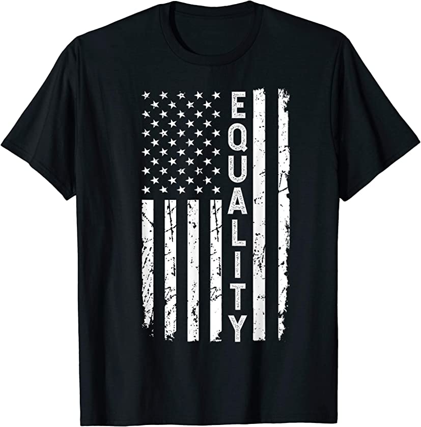 African American Flag Equality Cool Black History Month Gift T-Shirt