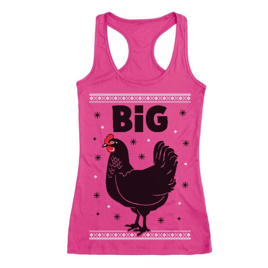 Big Black Cock Ugly Christmas Racerback Tank Top