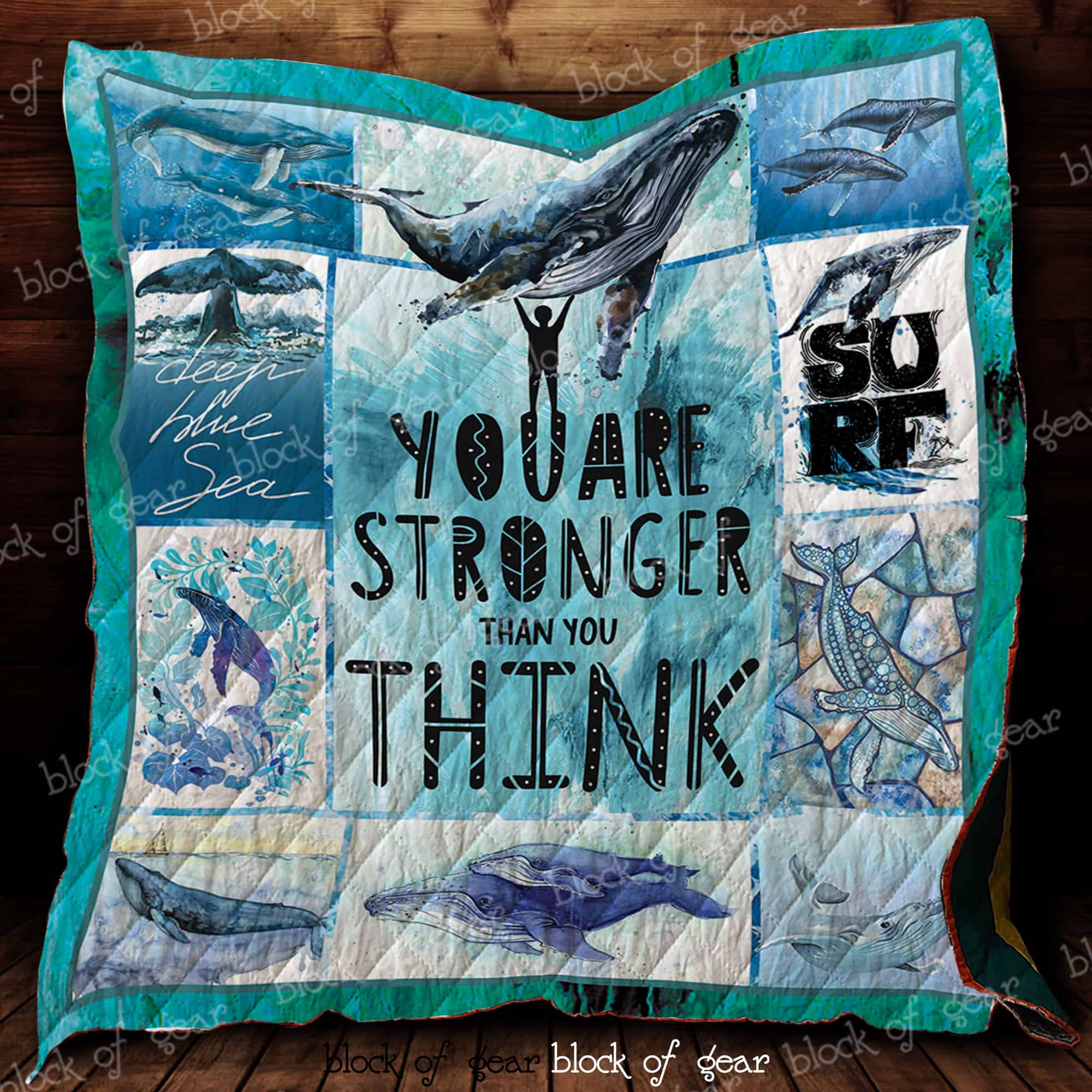 Humpback Whale You Are Stronger Than You Think Quilt D292