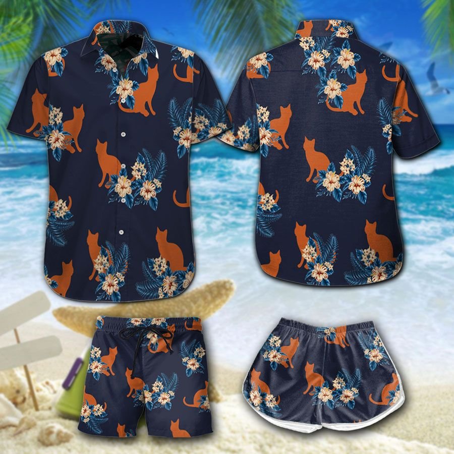 Floral Pet Cat Hawaii Shirt Summer Time Ha85447